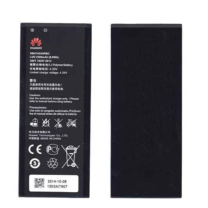 Аккумулятор для смартфона Huawei HB4742A0RBC Honor 3C 3,8V 2300 mAh 8,8 Wh Black