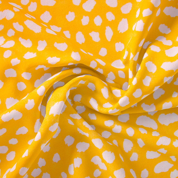 Тканина штапель лайт IDEIA Хмаринки 1,4 м Жовтий (2200004218175)