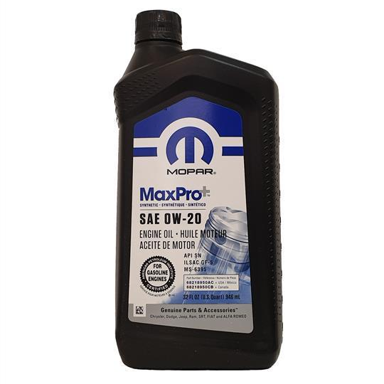 Масло моторное Mopar MaxPro 0W-20 0,946 л (68218950AB)