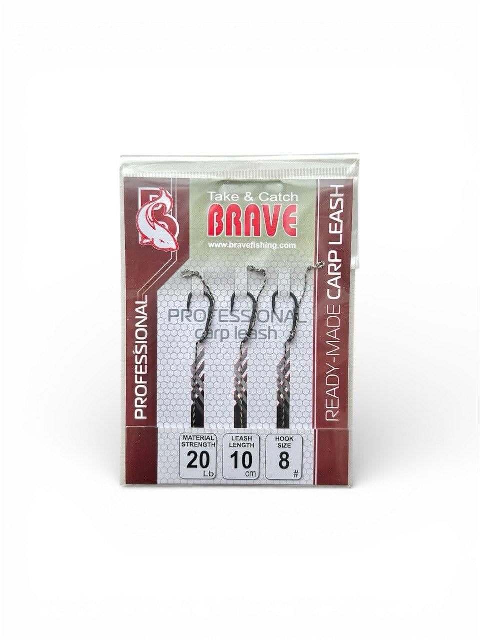 Повідець короповий Brave Carp Professional 20Lb #8 10 см (2903060089)