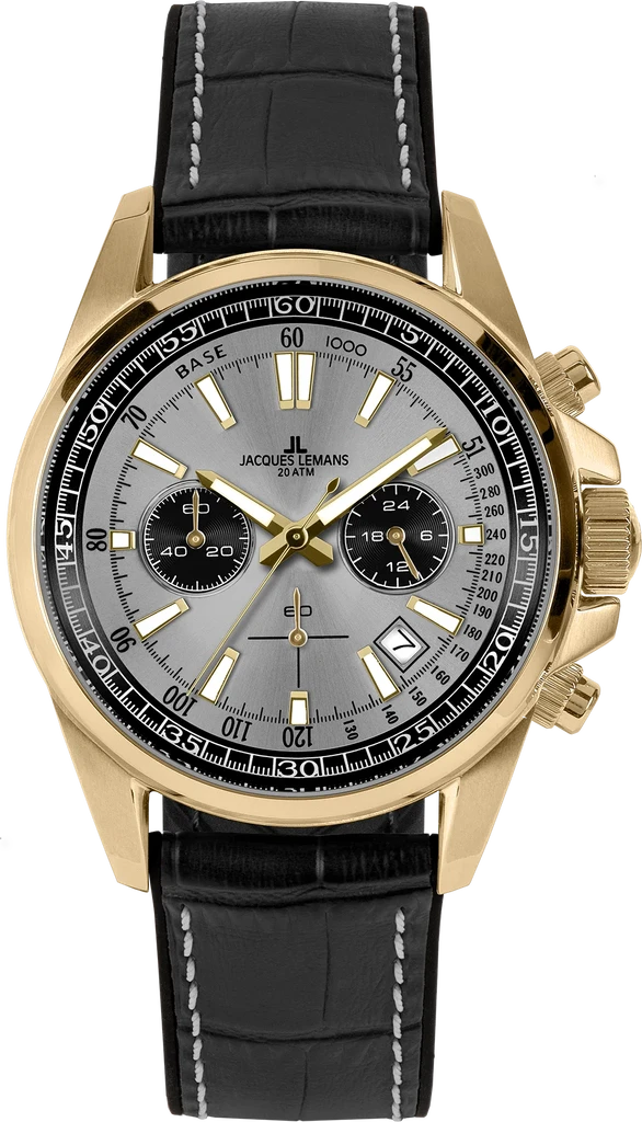 Наручные часы мужские Jacques Lemans Liverpool 1-2117ZN со стальным корпусом WR 200 м и серым циферблатом