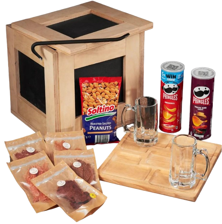 Подарочный набор для мужчины Пивной в ящике с ломом