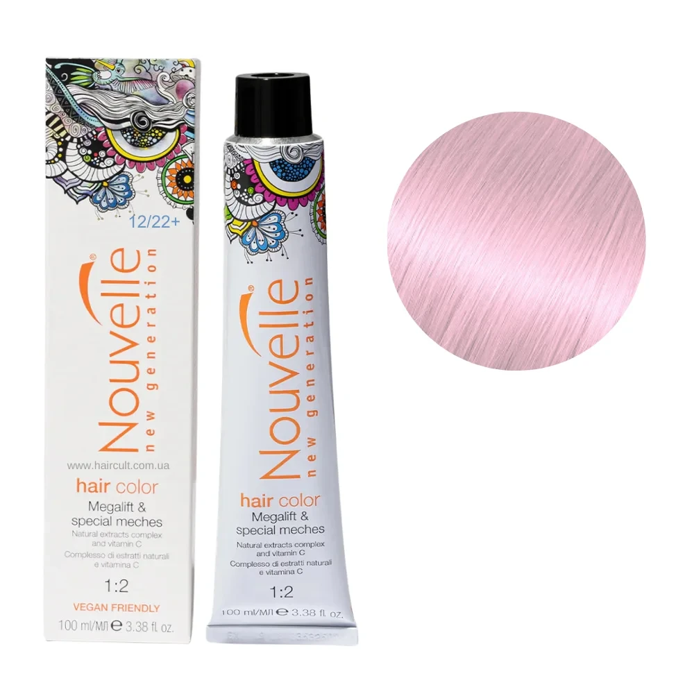 Краска для волос Nouvelle Hair Color 12/22+ Перламутровый очень светлый блонд 100 мл
