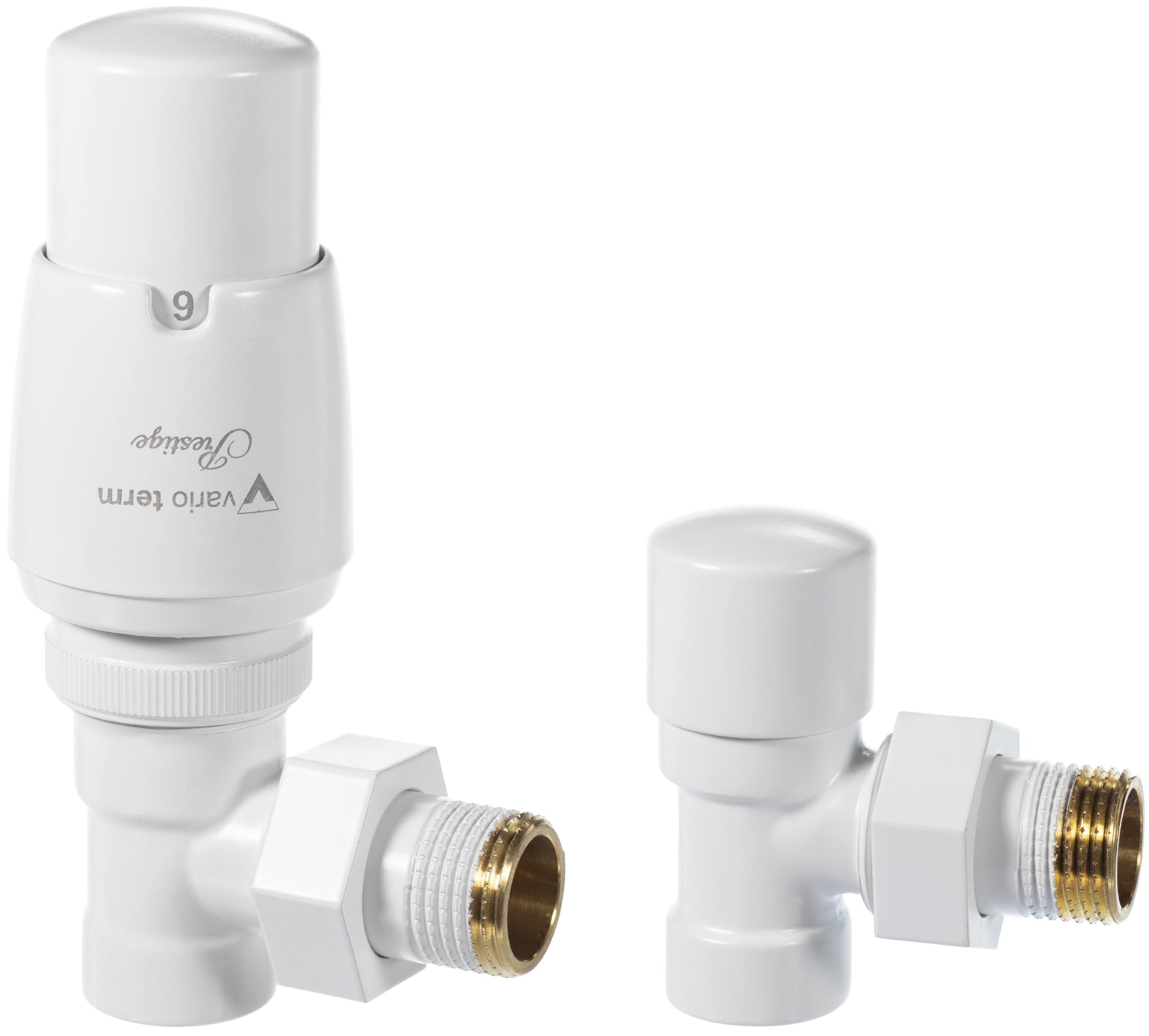 Вентилі термостатичні кутові Royal 2 шт. White (600)