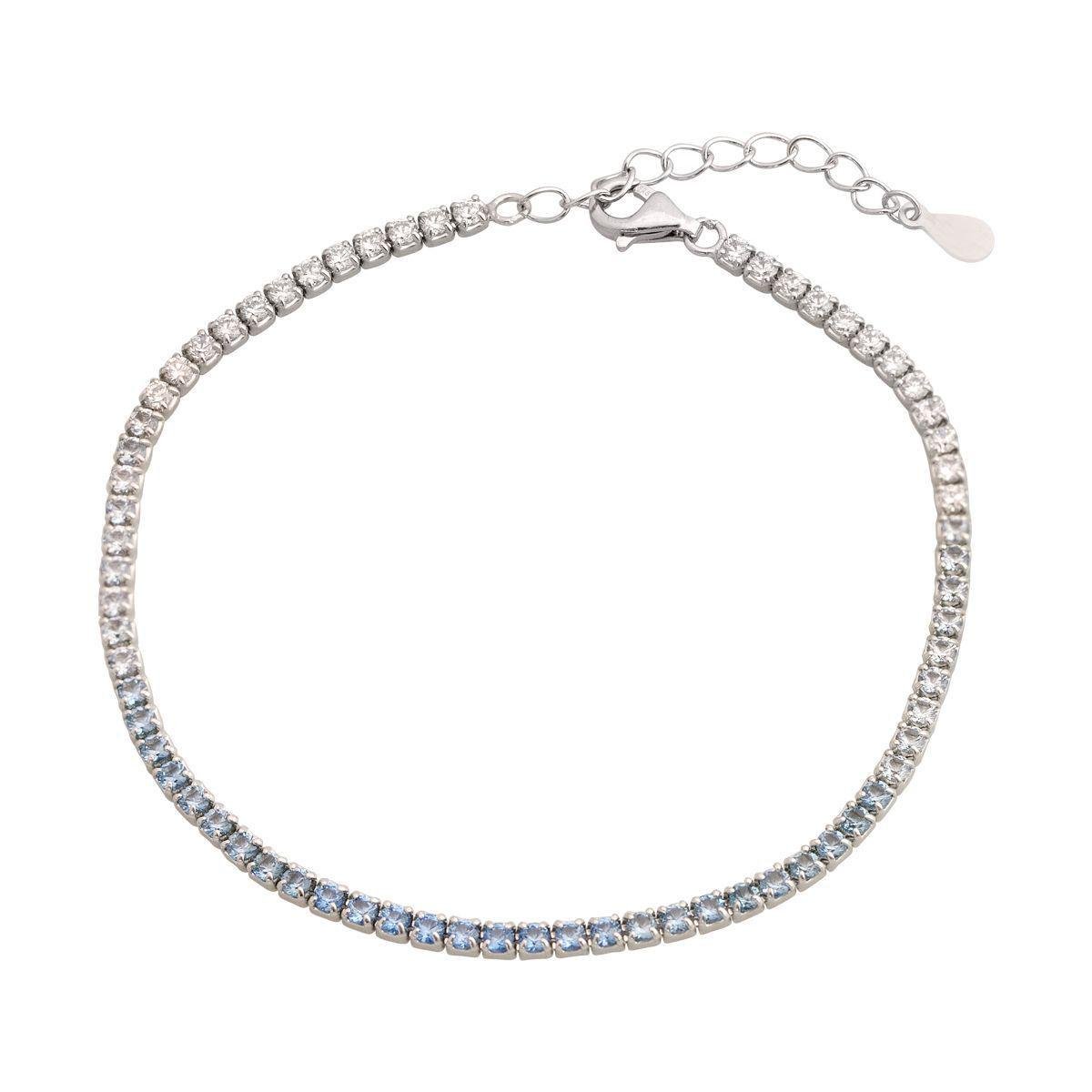 Браслет серебряный с фианитами