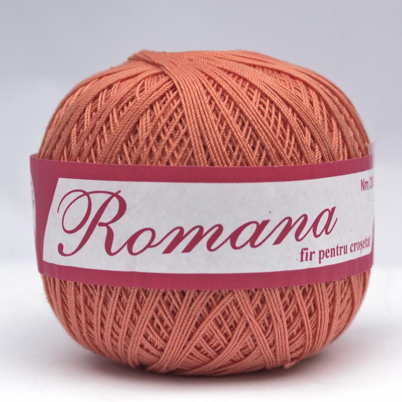 Пряжа хлопковая Romanofir Romana 1326 Коралл (6966)