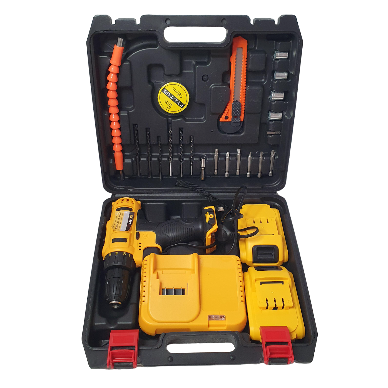 Шуруповерт безударный аккумуляторный 24V с функцией тормоза цепи и реверсом (A56-W)