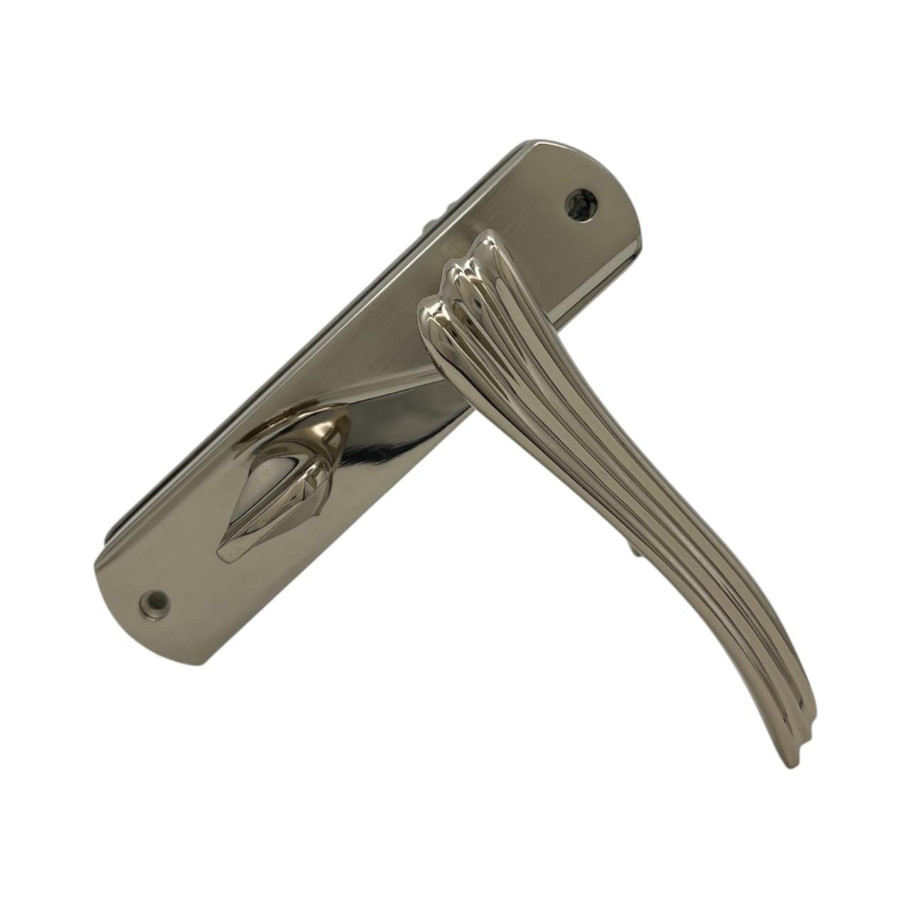 Дверні ручки міжкімнатні з латуні дверей Ozcanlar 62 мм Florida WC Nikel/Saten (360021)