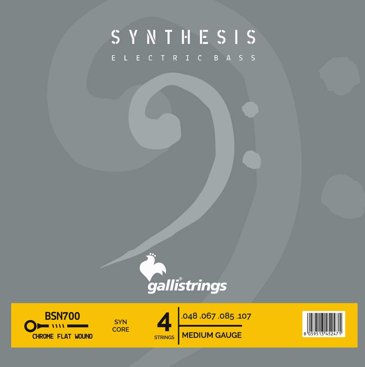 Струны для бас-гитары Gallistrings BSN700.048-.107/Synthesis/MEDIUM/Synthetic/Chrome (25491746)