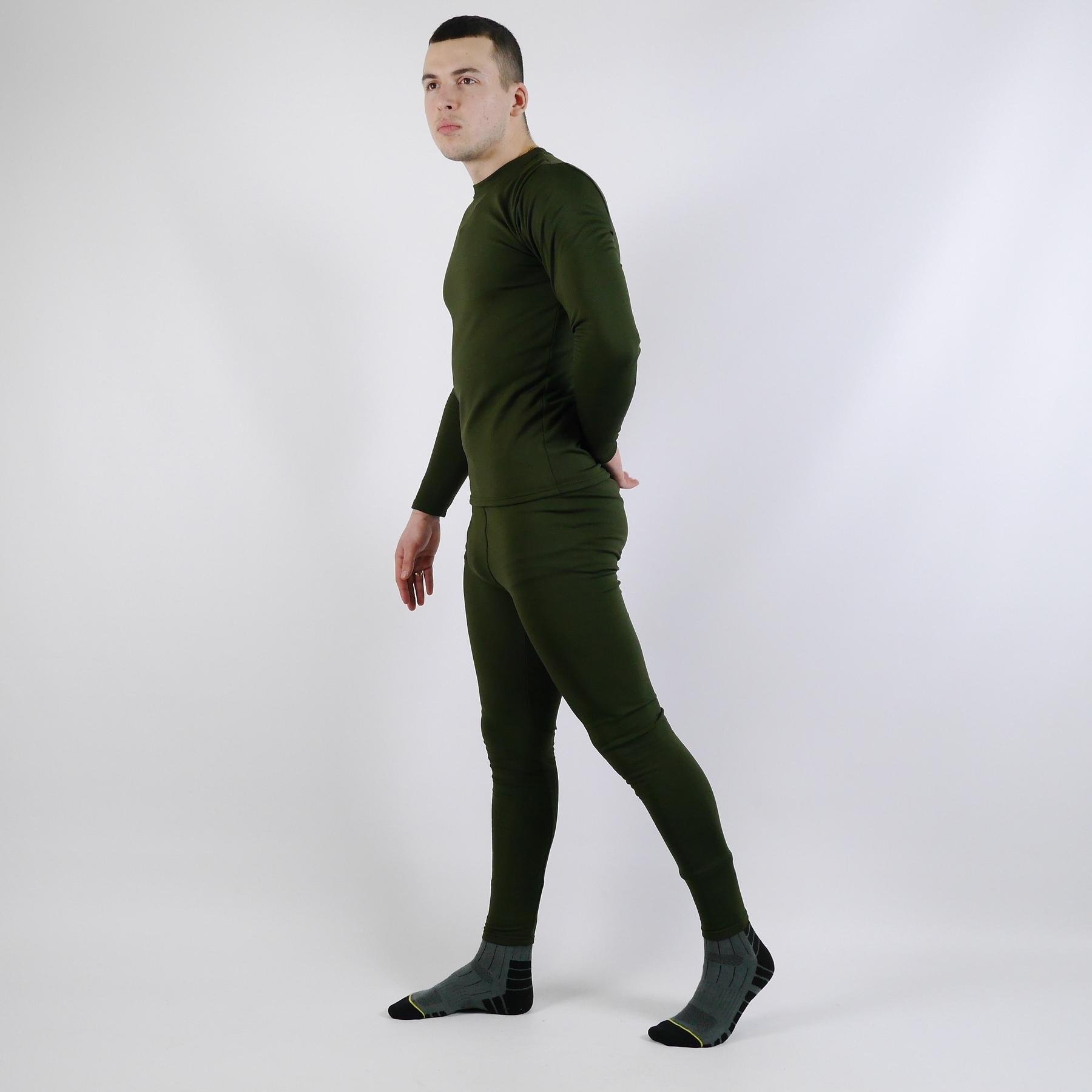 Комплект термобелья на флисе XXXL Оливковый (1144-XXXL) - фото 3 Комплект термобелья на флисе XXXL Оливковый (1144-XXXL) - фото 3