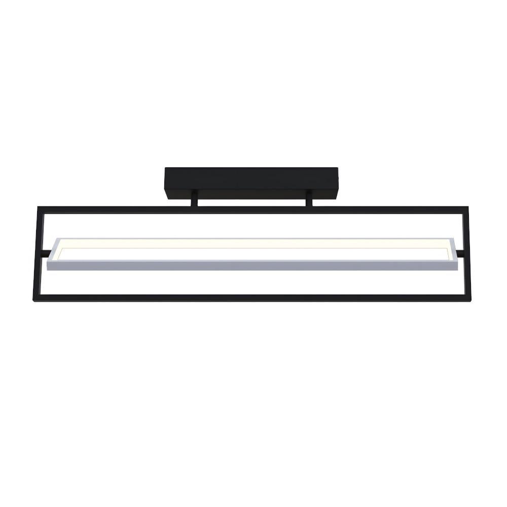 Світильник Violux LED smart PRADA з пультом 60W 3000-5000K IP20 прямокутник Чорно-білий (220715)