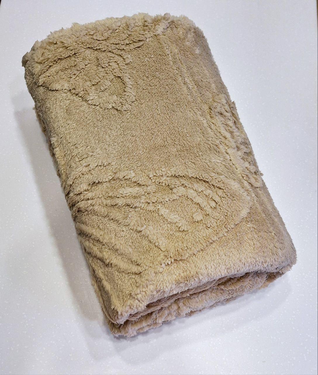 Плед флисовый Бабочки 150x200 см Бежевый (729)