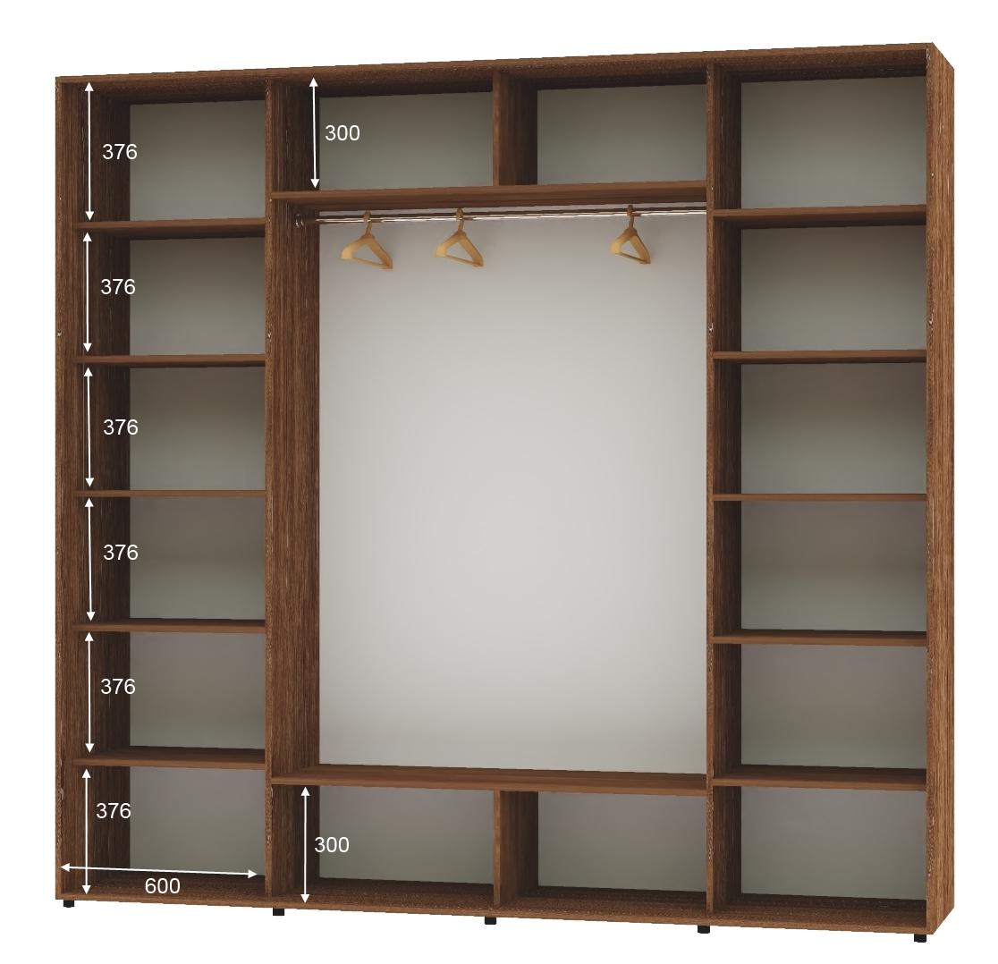 Шкаф-купе трехдверный Алекса ШК-05 ДСП 230х60х250 см Дуб винтаж - фото 2 Шкаф-купе трехдверный Алекса ШК-05 ДСП 230х60х250 см Дуб винтаж - фото 2