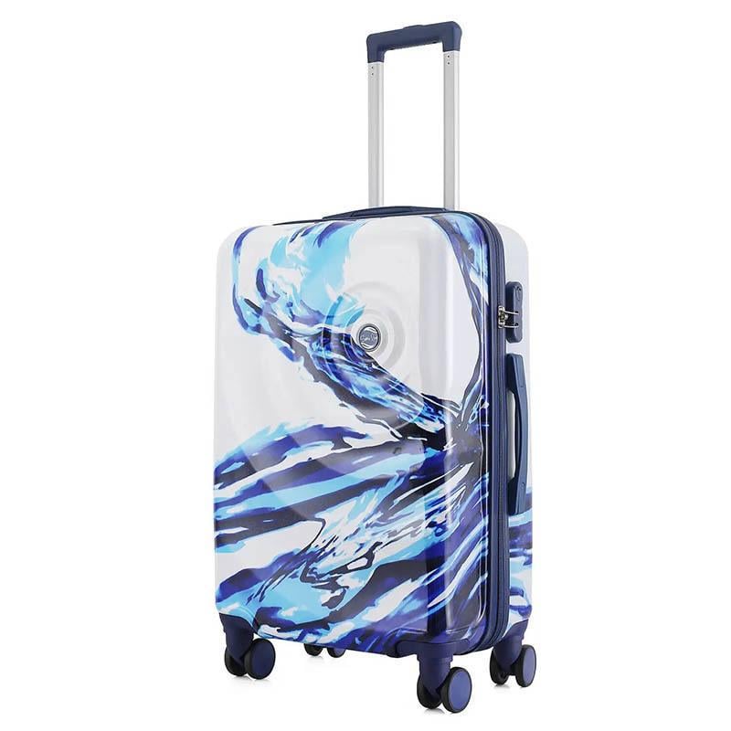 Чемодан SEMI LINE 24" M 67 л White/Blue Print (DAS302330)