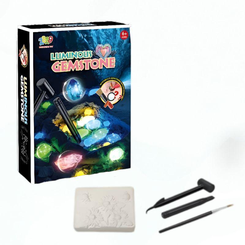 Детский игровой набор "Археологический набор - открой люминесцентные камни в гипсовом бруске" (1113N+) Детский игровой набор "Археологический набор - открой люминесцентные камни в гипсовом бруске" (1113N+)