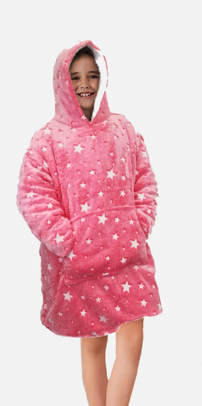 Плед-худи Stars Dream светится в темноте Розовый (11071786)