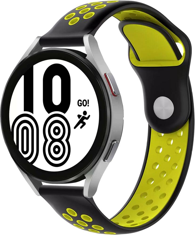 Ремінець Sport для Galaxy Watch 4 44 мм Black Yellow (23500-61)