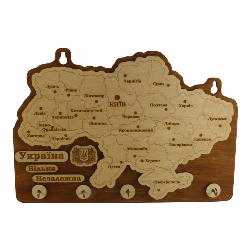 Ключница из дерева Карта Украины (09000010) Ключница из дерева Карта Украины (09000010)