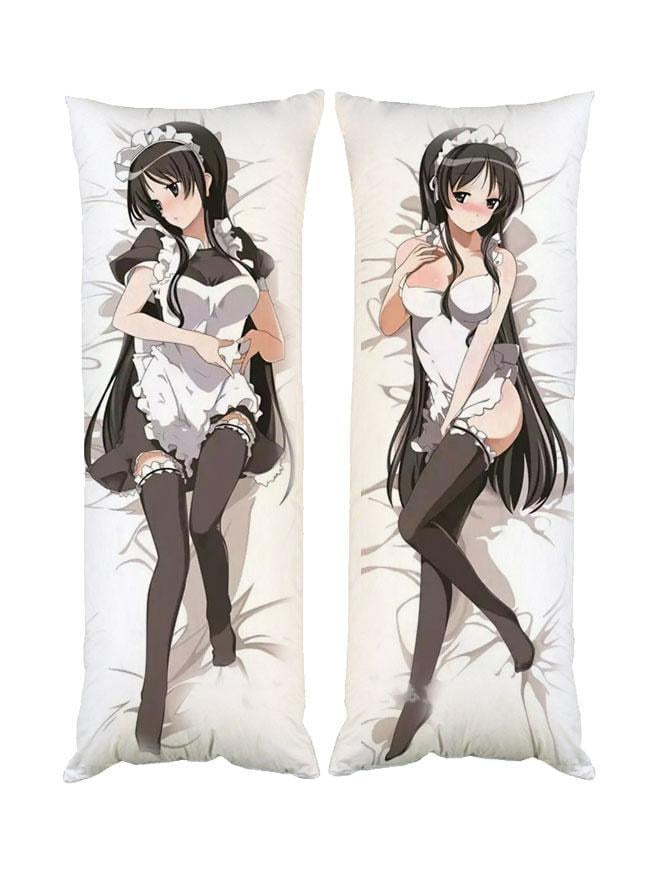 Подушка дакимакура Мио Акияма K-on декоративная ростовая для обнимания 50x150 см двусторонняя (1834008650)