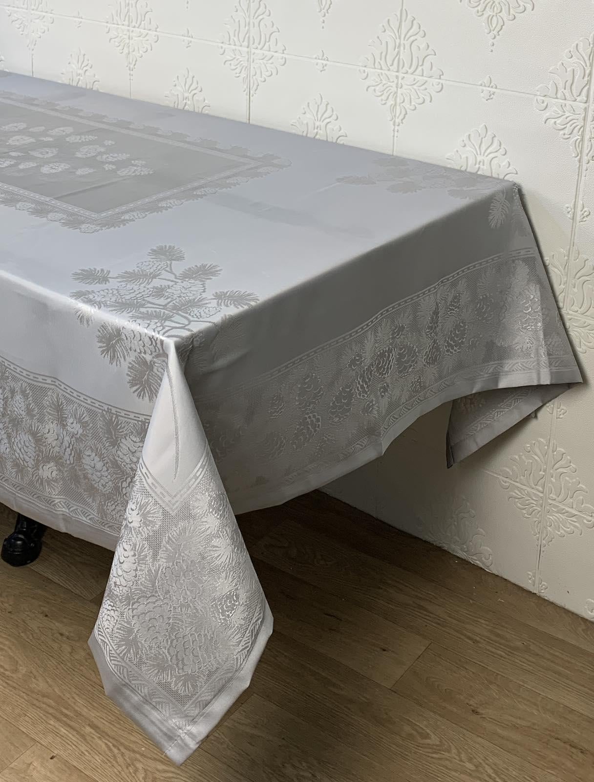 Скатертина тефлонова Masali Model 506 160x220 см Grey (CN30471)
