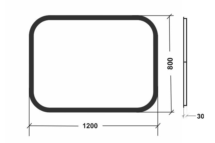 Дзеркало з LED підсвічуванням для ванної кімнати Ейліш 1200х800 мм (AILISH-1200х800) - фото 3