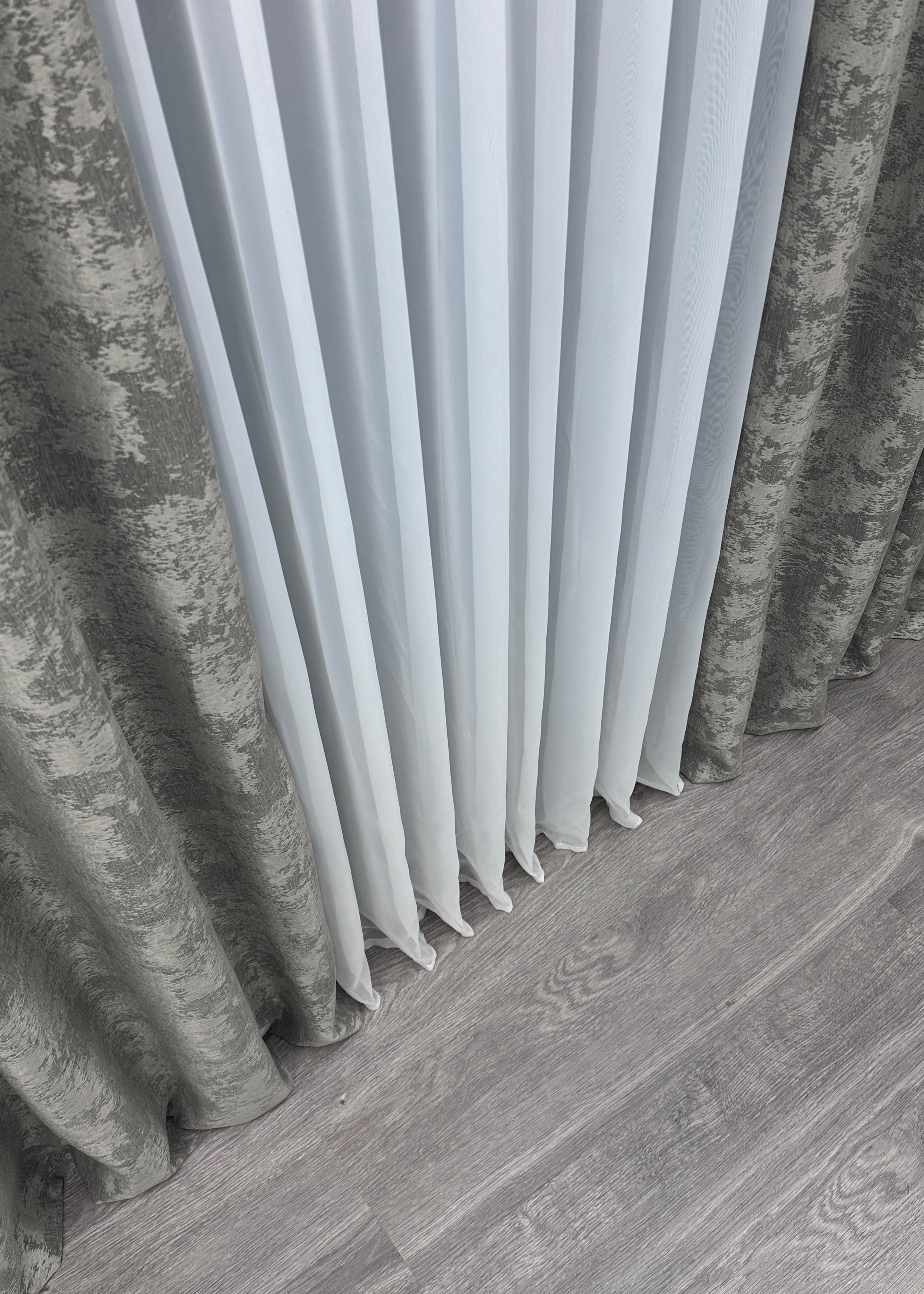 Комплект штор VR-Textil Sultan XO № 1125ш жаккард 100х280 см 2 шт. Серый (31-795) - фото 10