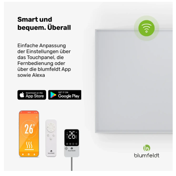 Инфракрасный обогреватель настенный RadiantSmart Smart 600 Вт 60x100 см Белый (10046418) - фото 2