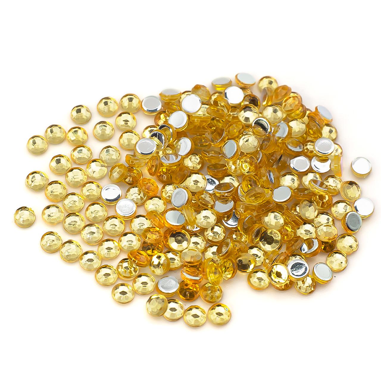 Стрази акрилові холодної фіксації 2 мм 800 шт. 2,5 г Жовтий (СК0002х04)