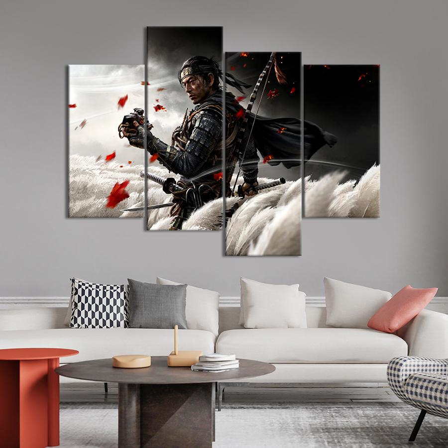 Настенний декор Постер игры Ghost of Tsushima 129x90 см (A197-4)
