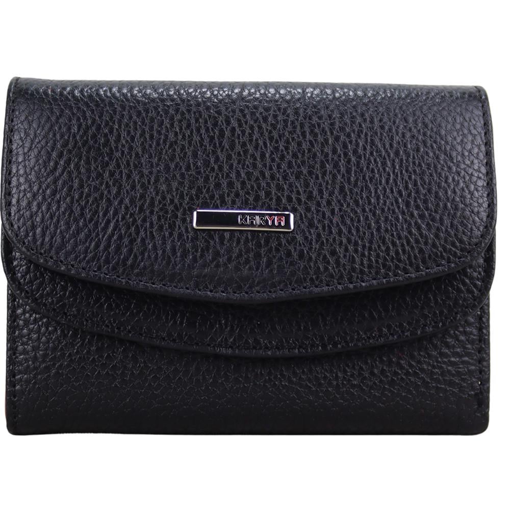 Кошелек женский из натуральной кожи Karya 2026-4546 Черно-красный (2815848793)