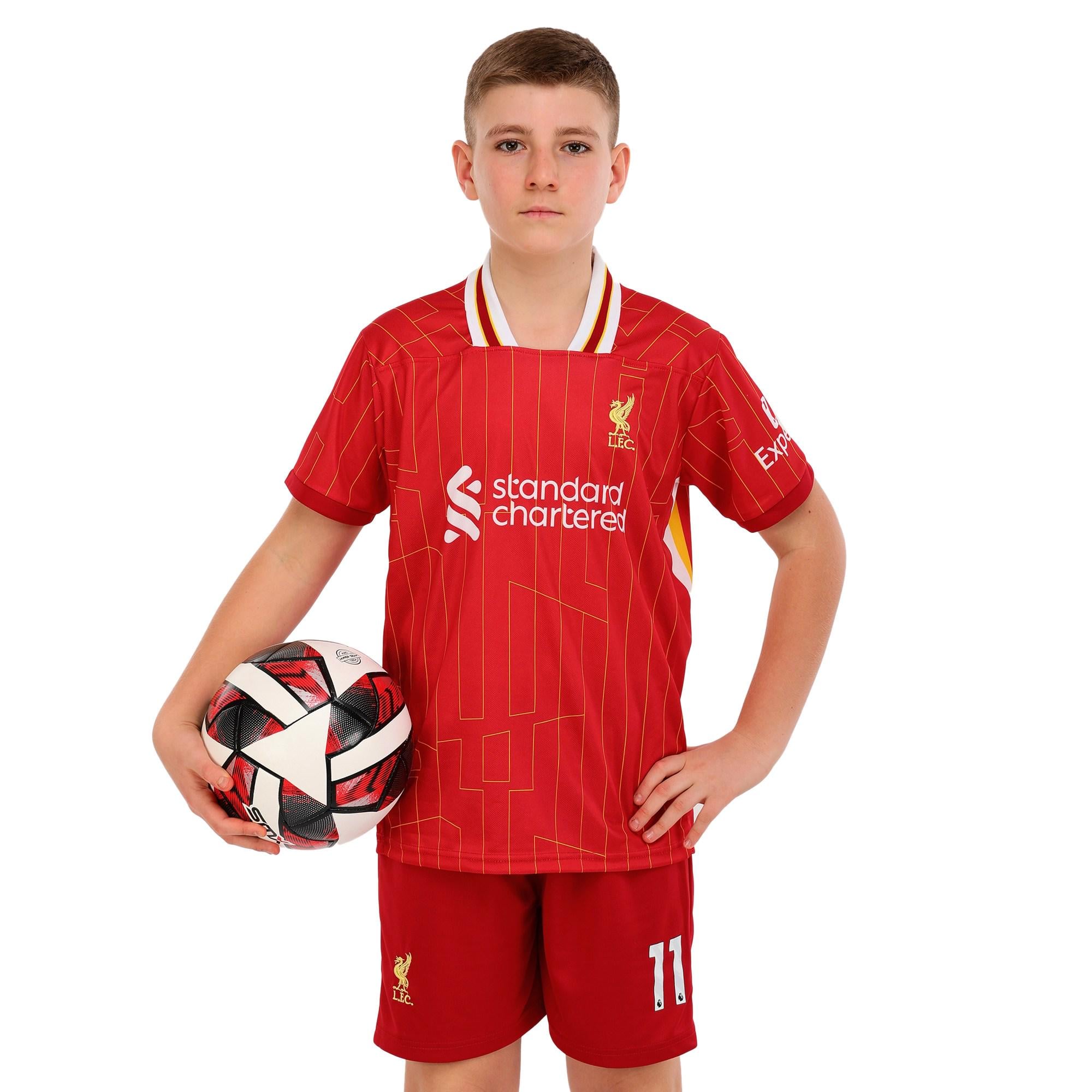 Форма футбольная детская с символикой футбольного клуба LIVERPOOL домашняя 2025 SP-Sport SALAH №11 р. 20 Красный/Белый (CO-4618_Красный-белый_20,_рос)