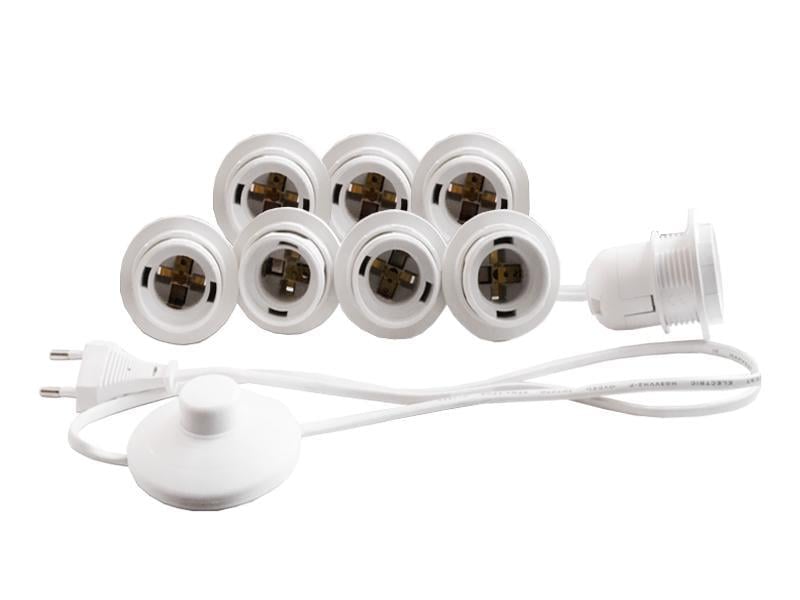 Подсветка гримировочного зеркала светодиодная LEDUA врезная с ножным выключателем 8 шт. E14 Белый (6581)