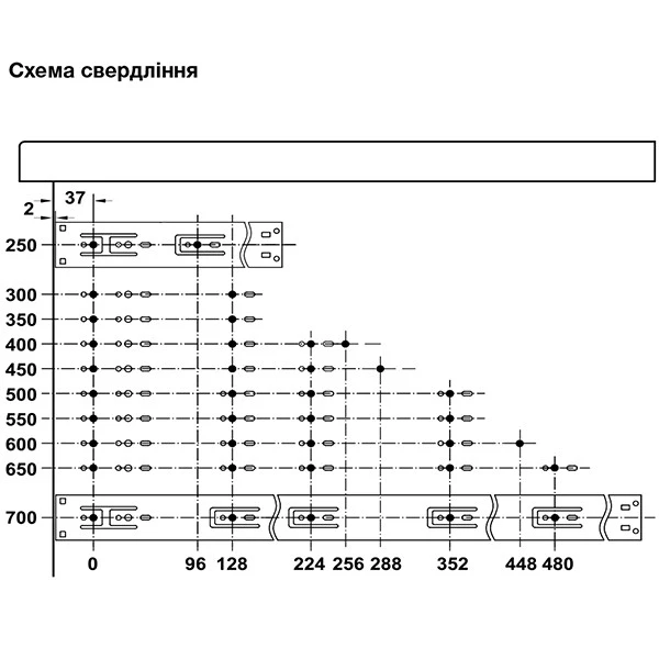 Направляющие шариковые NM Standart PTO 45x600 мм (FNT5722) - фото 2