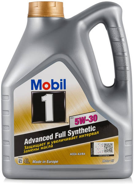 Моторное масло Mobil 1 FS European Car Formula A3/B3/B4 SL/CF 5W-30 4 л (153750)
