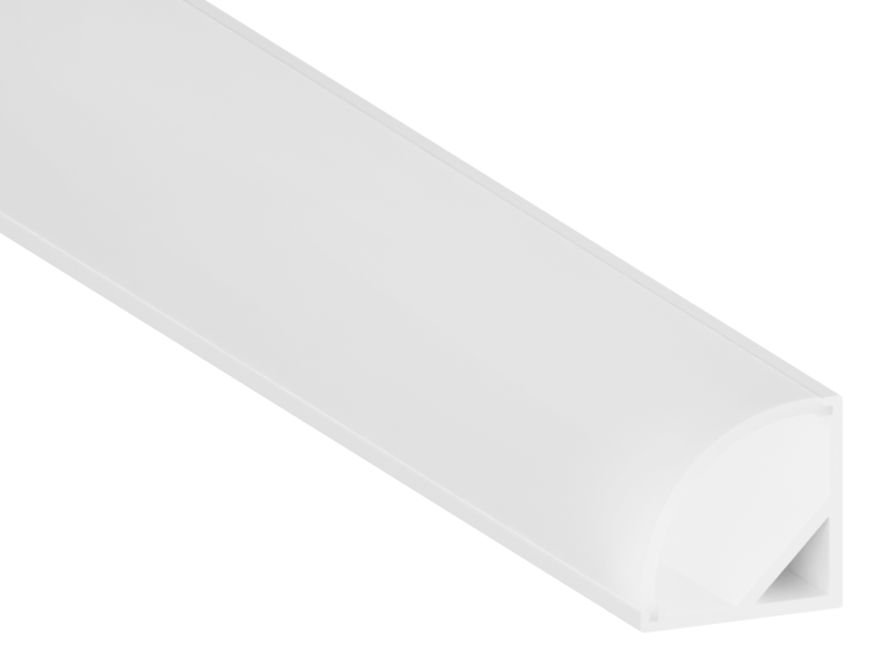 Профіль алюмінієвий LEDUA АЛ-06 + розсіювач для LED стрічки кутовий 2 м Білий (4353)