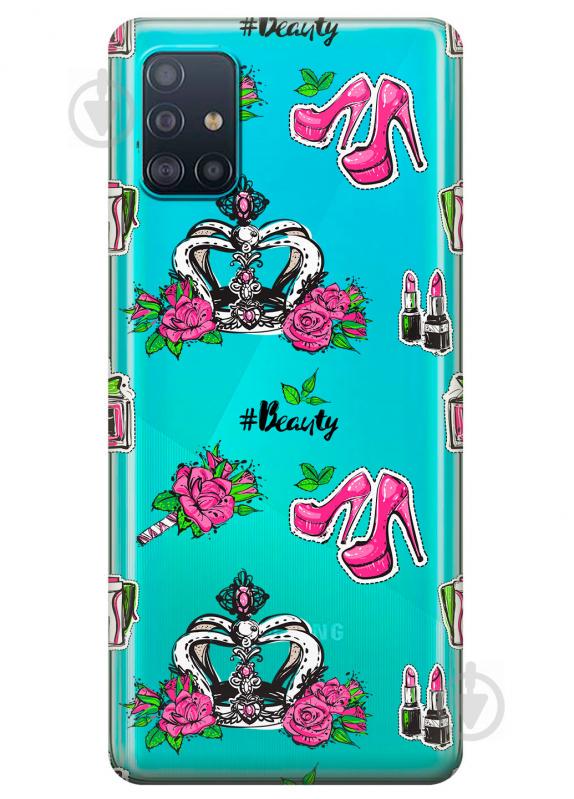 Прозорий силіконовий чохол iSwag для Samsung Galaxy A51 з малюнком - Жіночий дизайн (KS3180)