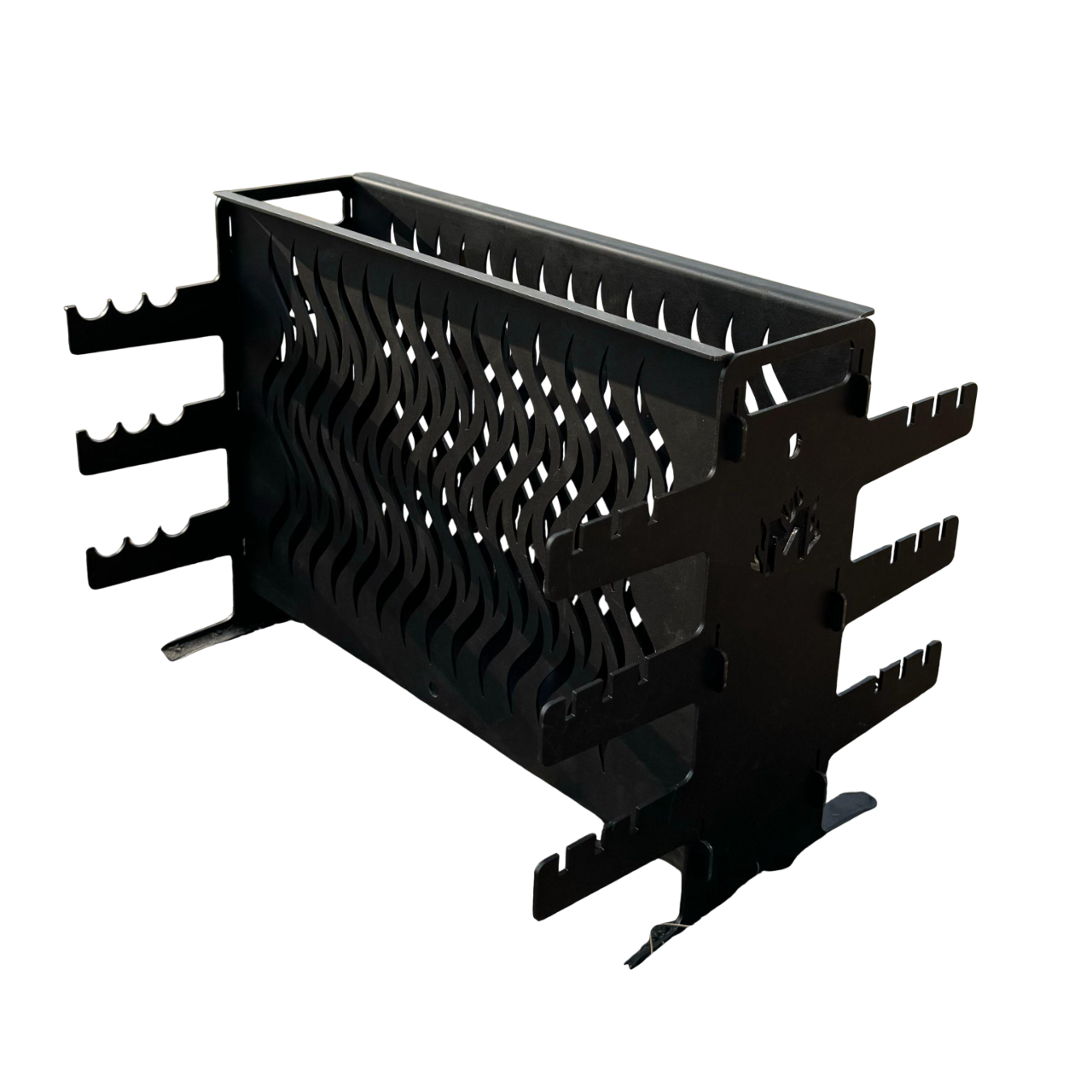 Мангал вертикальний еко-гриль Mzavod Афіна на 6 шампурів розбірна сталь 2 мм 37,6х28х28,5 см Чорний (147-17-1090210100002)