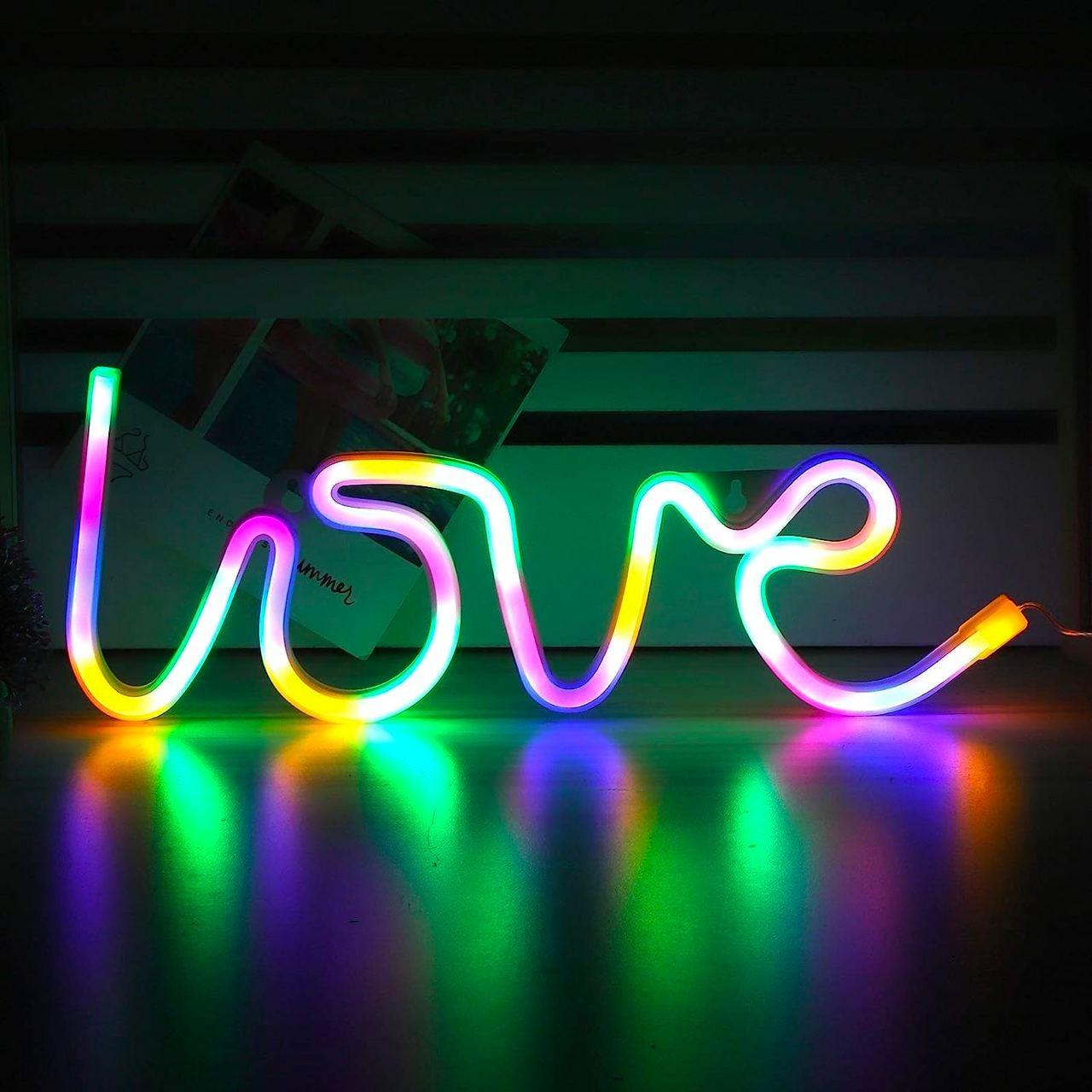 Нічник Neon Sign-Love/Heart Colorful - фото 2