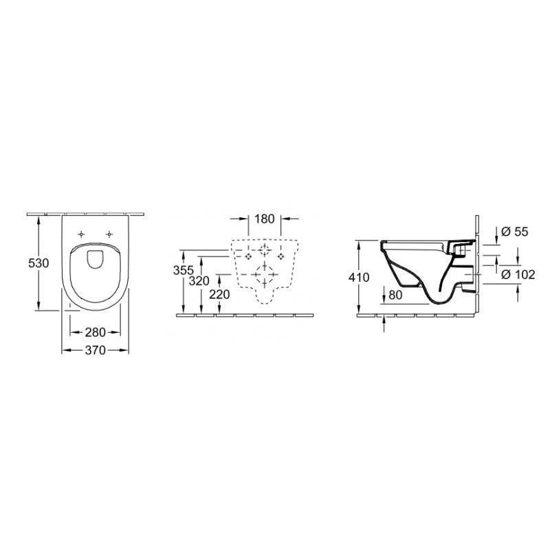 Унитаз подвесной Villeroy&Boch Omnia Architectura 5684R0R1 безободковый без сиденья (98152) - фото 2 Унитаз подвесной Villeroy&Boch Omnia Architectura 5684R0R1 безободковый без сиденья (98152) - фото 2