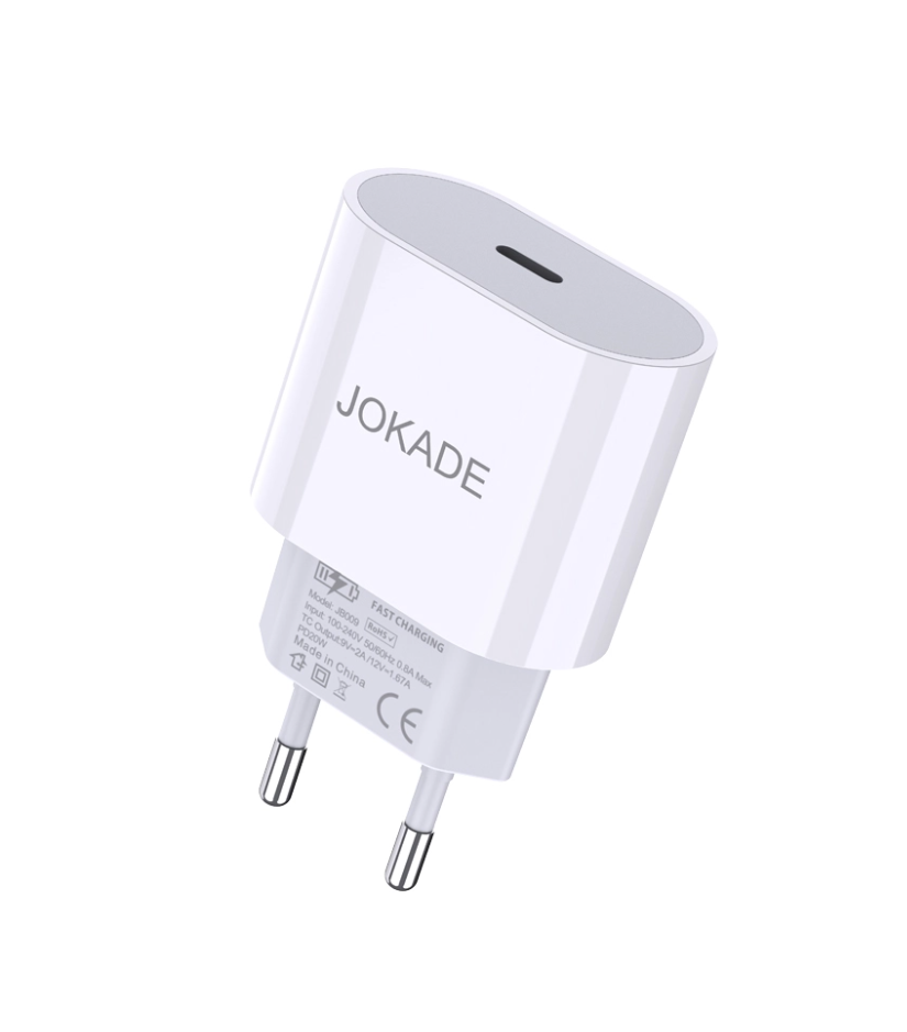 Зарядное устройство сетевое Jokade JB009 Zhanchong Type-C PD25W single port intelligent White (11254452) - фото 3