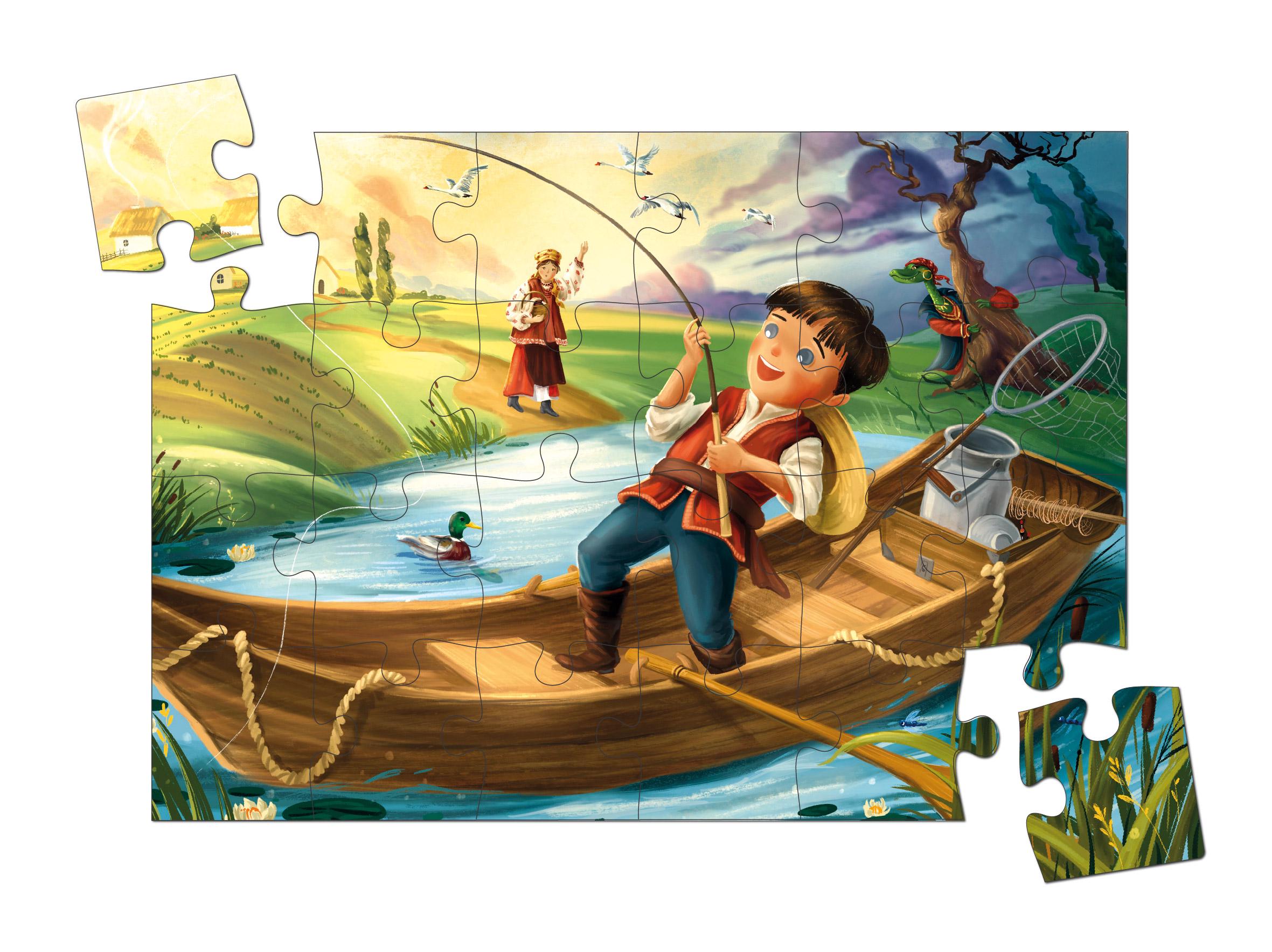 Пазл дерев'яний Івасик-Телесик в рамці на 24 елемента (24853323)