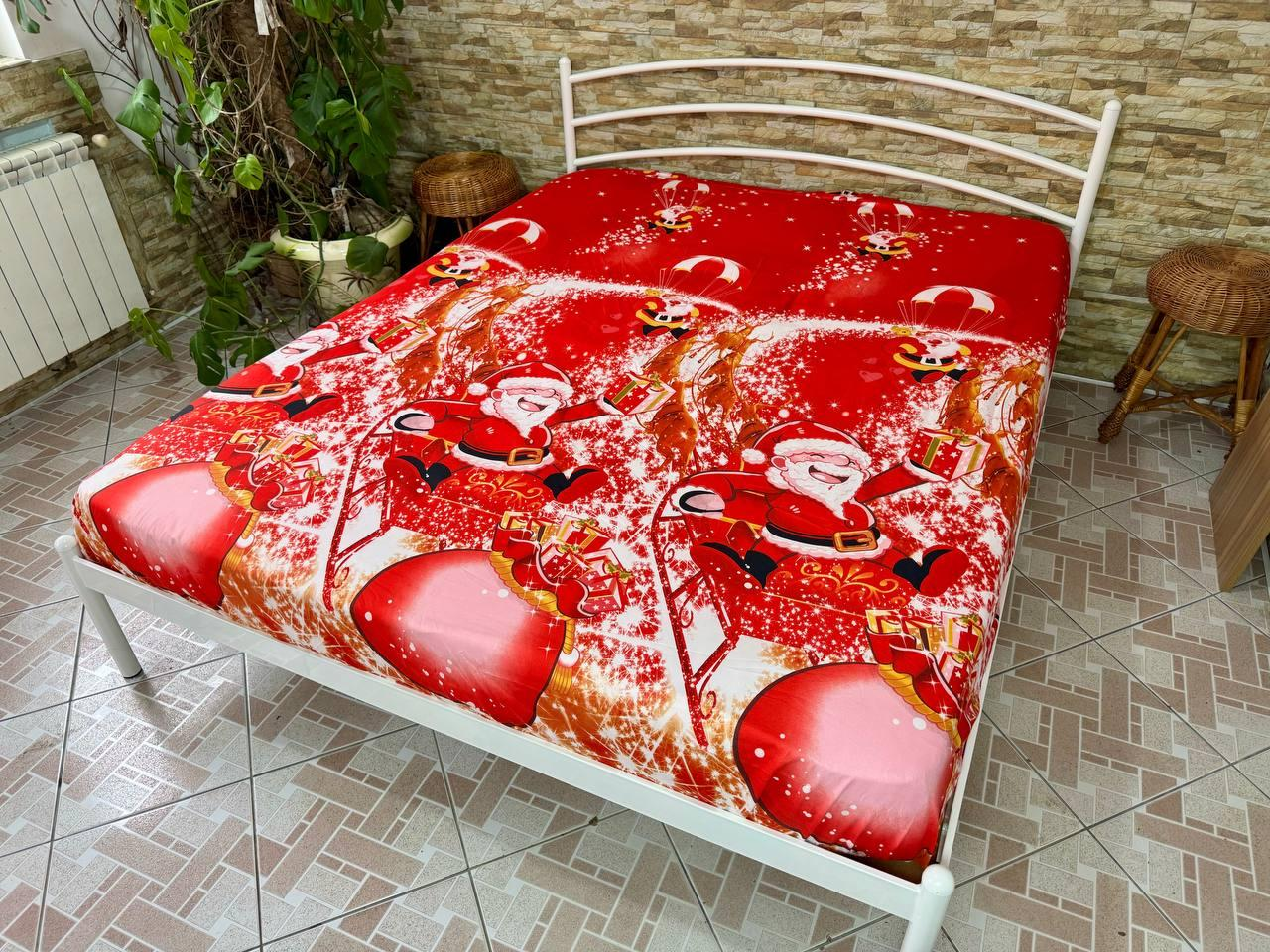 Простирадло на гумці Сатин Новорічний настрій 180х200 см (S-NY-1/-180) - фото 5 Простирадло на гумці Сатин Новорічний настрій 180х200 см (S-NY-1/-180) - фото 5