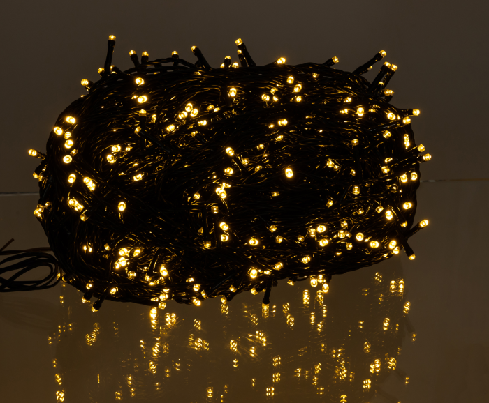 Гирлянда нить уличная 1000 LED 100 м на солнечной батарее черная нить с пультом ДУ Желтый - фото 3 Гирлянда нить уличная 1000 LED 100 м на солнечной батарее черная нить с пультом ДУ Желтый - фото 3