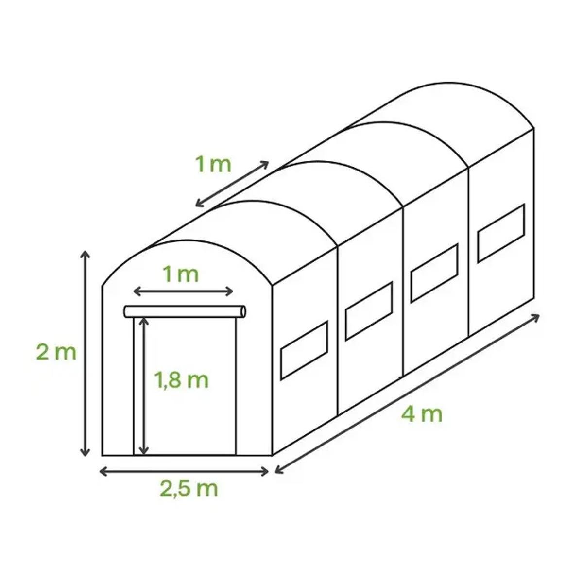 Теплица Focus Garden 4 секции 2,5x4x2 м Зеленый - фото 12