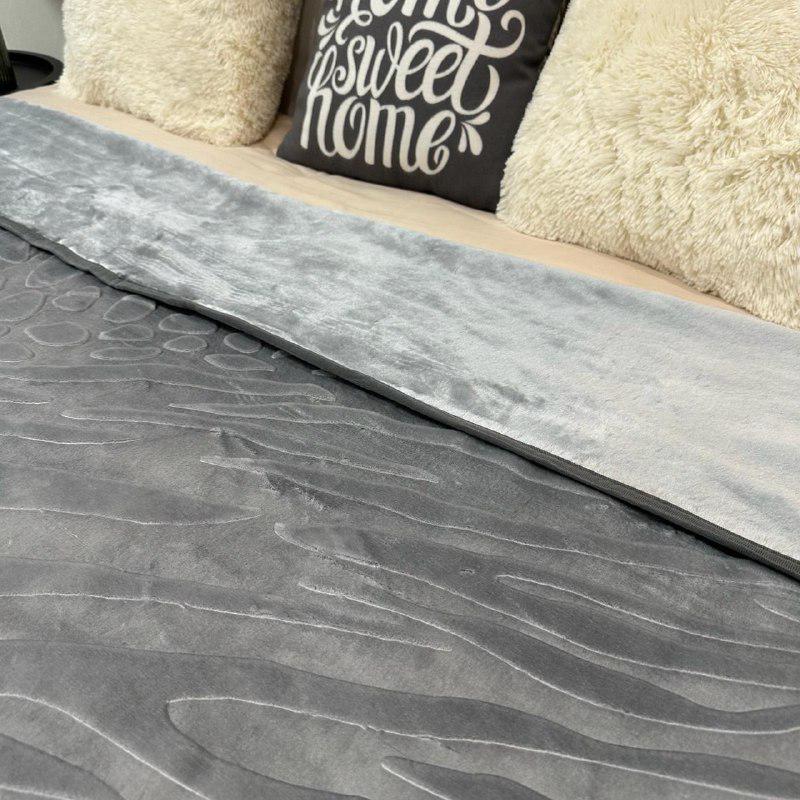 Покрывало на кровать акриловое 200x230 см Серый (28857543) - фото 2