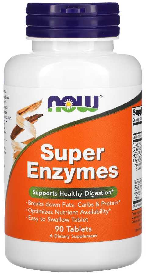 Добавка натуральная Суперферменты NOW Foods Super Enzymes 90 таблеток