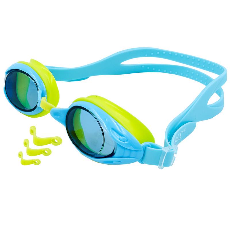 Очки для плавания SEALS 3825 Голубой с салатовым (DR010980)