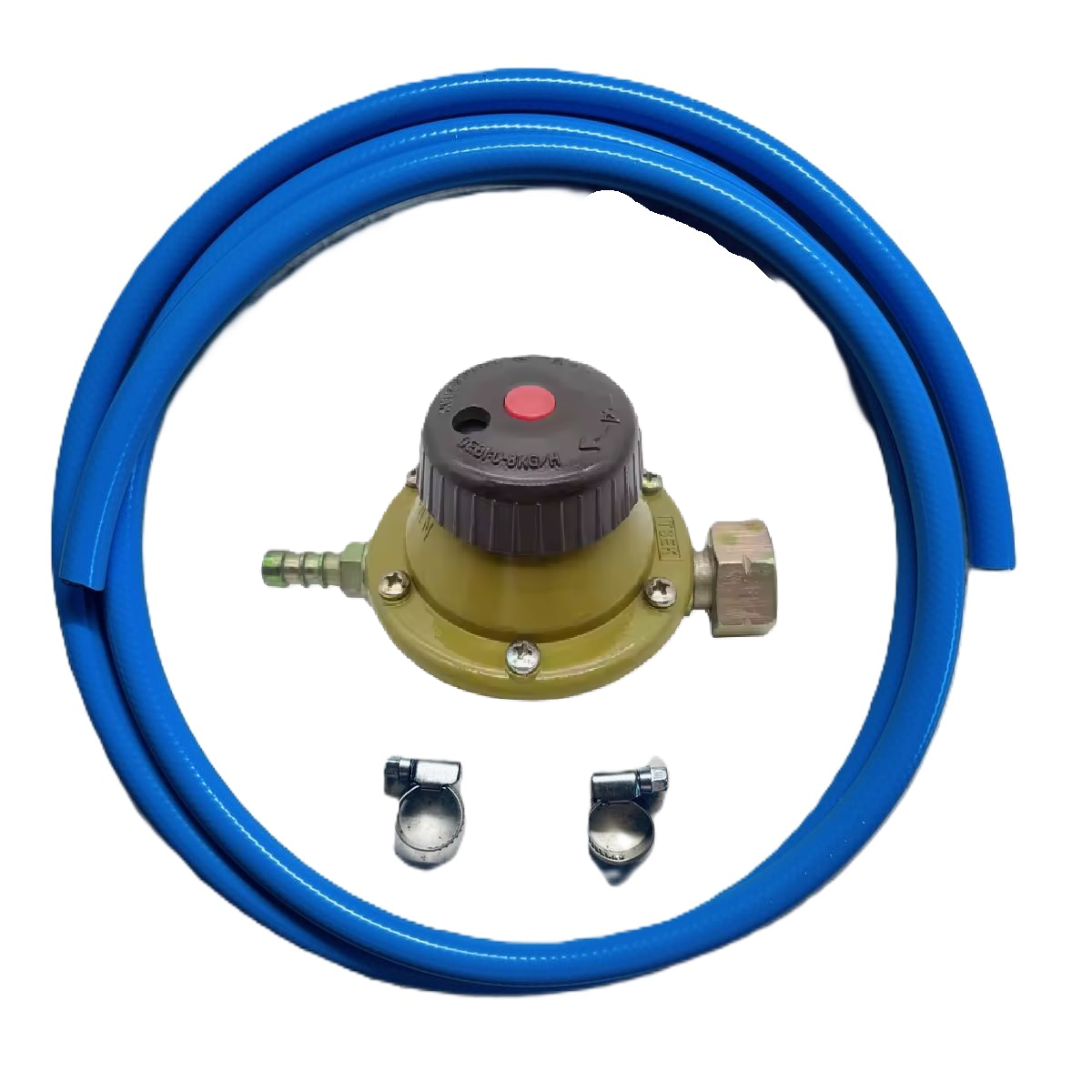 Комплект для підключення до газового балона Ozkan редуктор з ручним регулюванням/шланг Flex 2 м/хомути (8057)