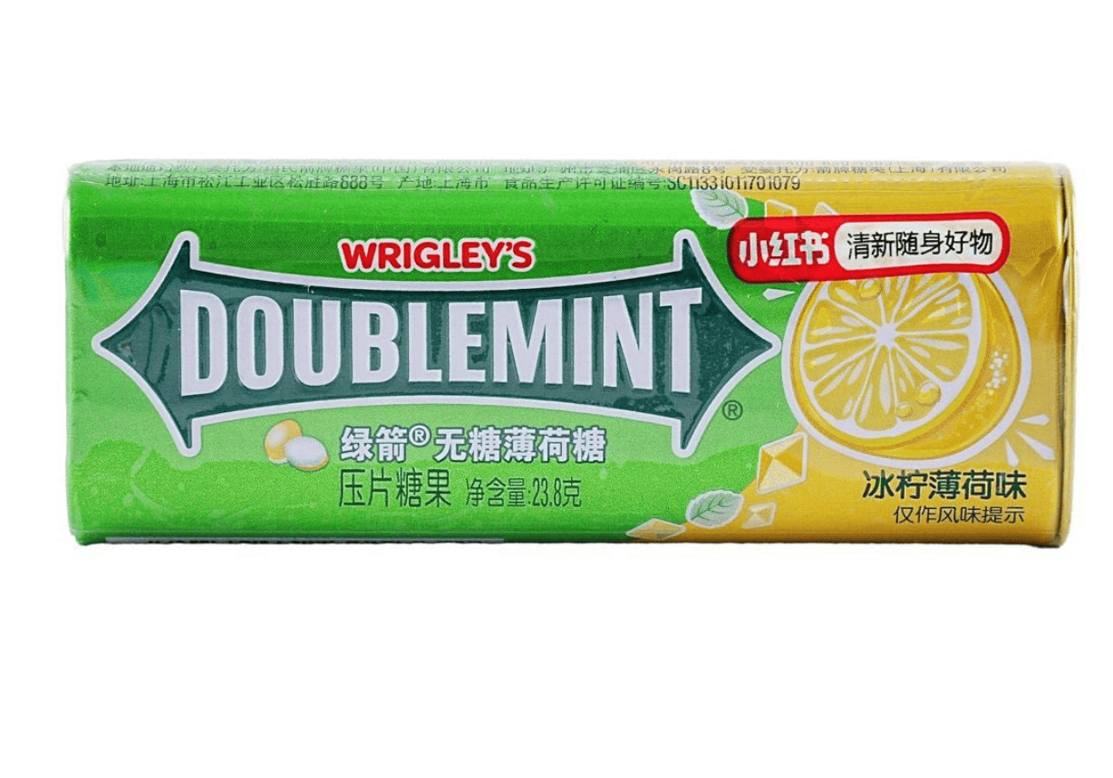 Цукерки Wrigley's Doublemint Sugar-Free Mint Candy Ice Lemon Mint Flavor 23,8 г