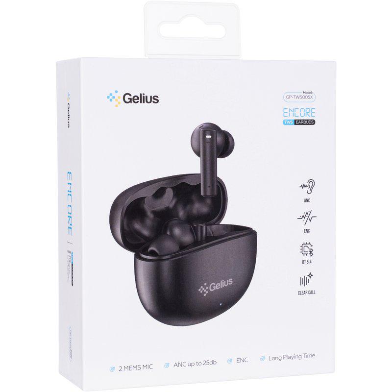 Наушники беспроводные TWS Gelius Encore GP-TWS005X Black (99780) - фото 2 Наушники беспроводные TWS Gelius Encore GP-TWS005X Black (99780) - фото 2